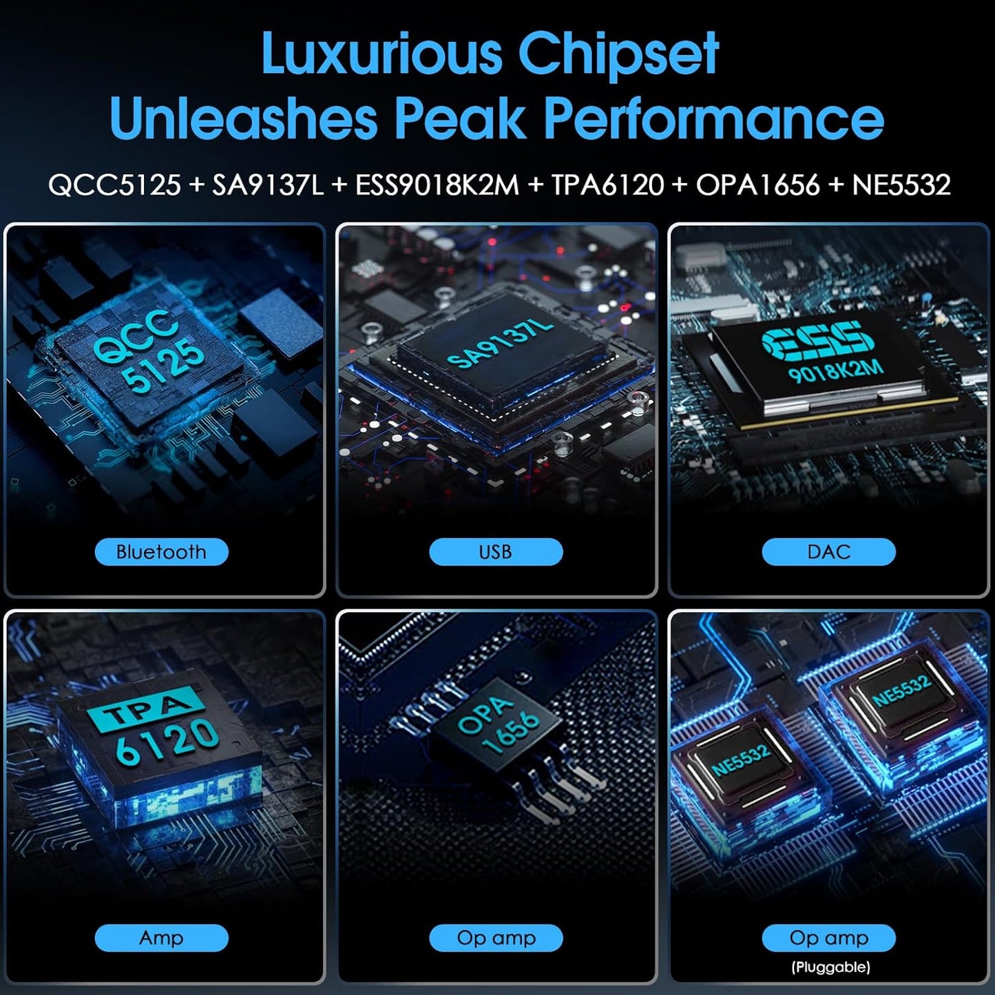 Douk Audio 2 Channel Bluetooth Vacuum Tube Preamp, Hi-Fi Headphone Amp, USB DAC PC Sound Card, Wireless Receiver Audio Preamplifier with VU Meter, Optical, Coaxial, APTX, LDAC, DSD256, Remote Control