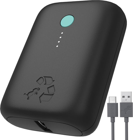 Nimble Champ Lite Portable Charger, 5200mAh Fast Charging Power Bank 15W USB C and A Port with Cable, Travel Essential Battery Pack for iPhone Galaxy Pixel MacBook iPad Kindle Airpod Laptop Tablet