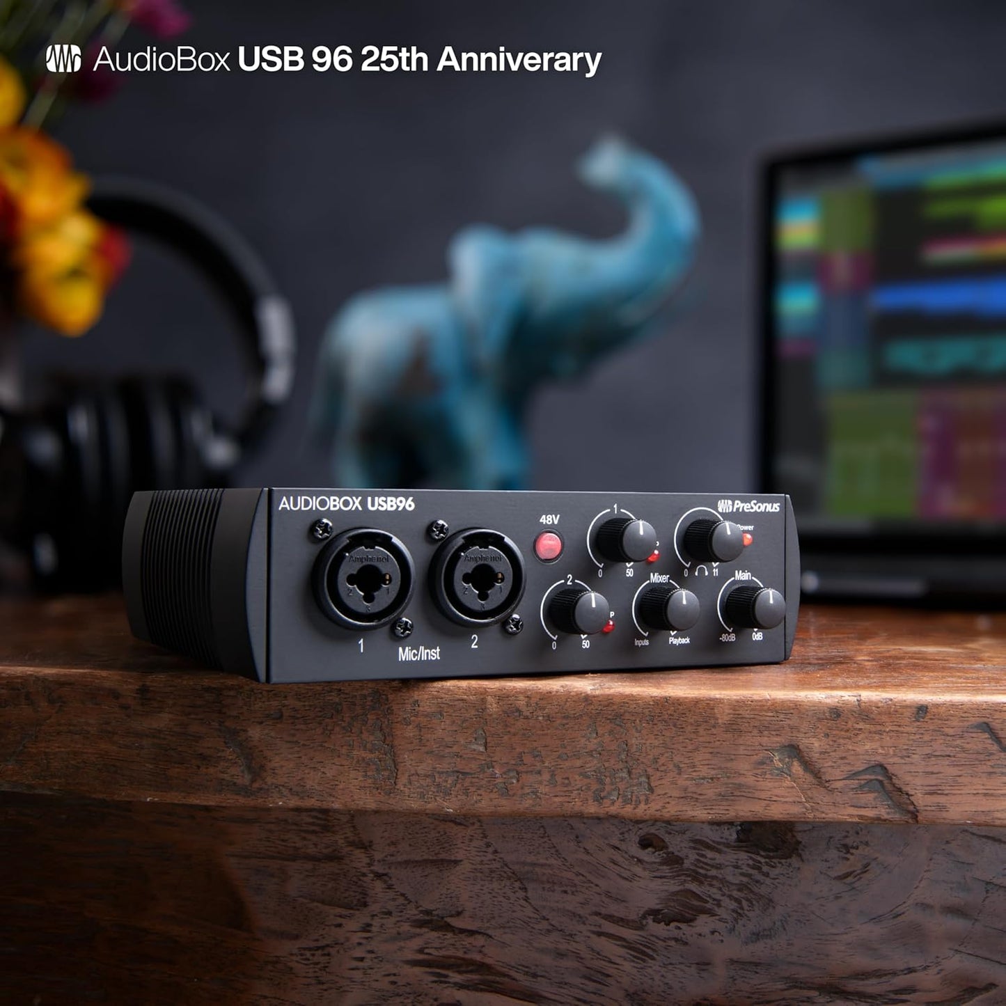 PreSonus AudioBox 96 25th Anniversary USB Audio Interface with Studio One Artist DAW Recording Software