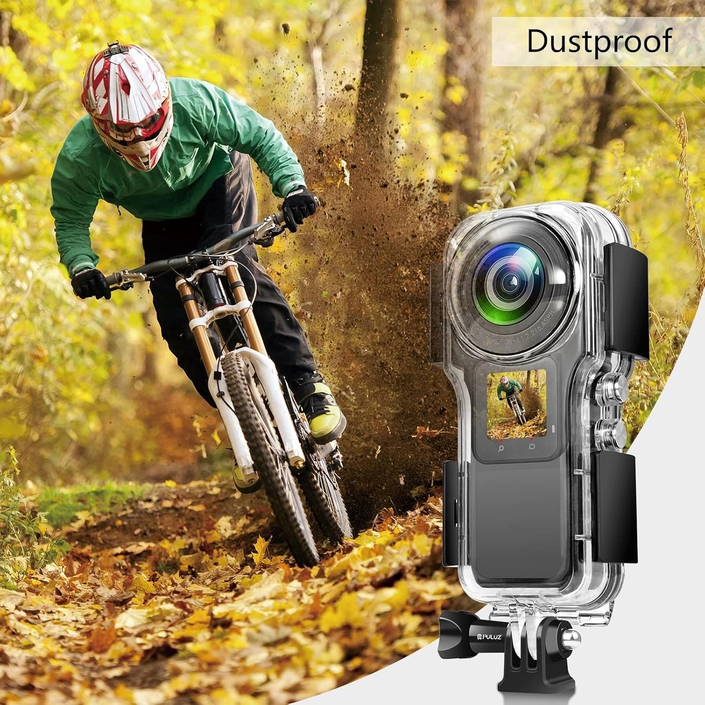 PULUZ 40m/131ft Dive Case for Insta360 One RS 1-Inch 360 Edition - Underwater Waterproof Housing Cover with PC Shell - Essential Camera Accessories