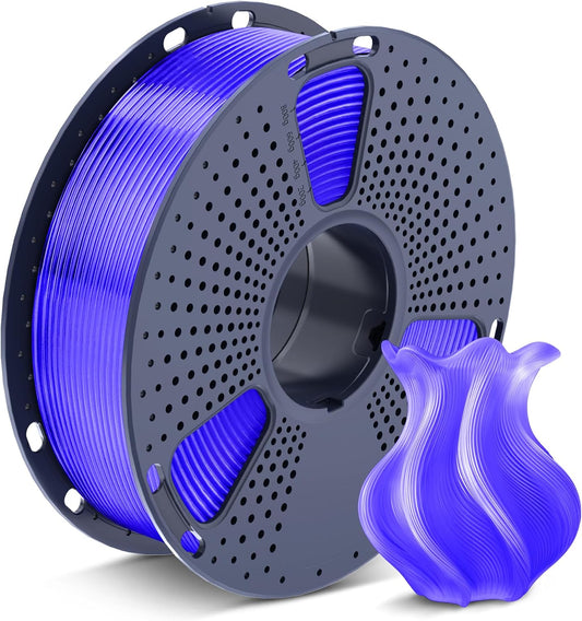 SUNLU 3D Printer Filament PETG Filament 1.75mm, Less Stringing Good Layer Adhesion High Toughness, PETG Filament 1.75 ±0.02mm, 1kg Spool(2.2lbs), Transparent Purple