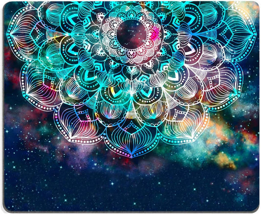 Redragon Galaxy Mandala Gaming Mouse Mat, Square Waterproof Rubber Base Mouse Pad for Office, Home, Laptop & Travel, 9.5"x7.9"x0.12"