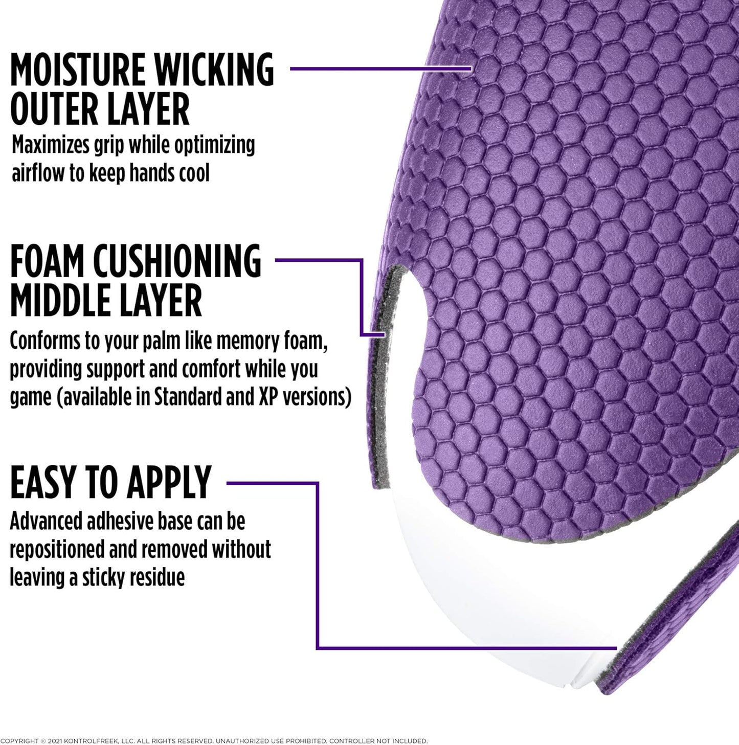 KontrolFreek Performance Grips for Xbox One and Xbox Series X Controller (Galaxy Purple)