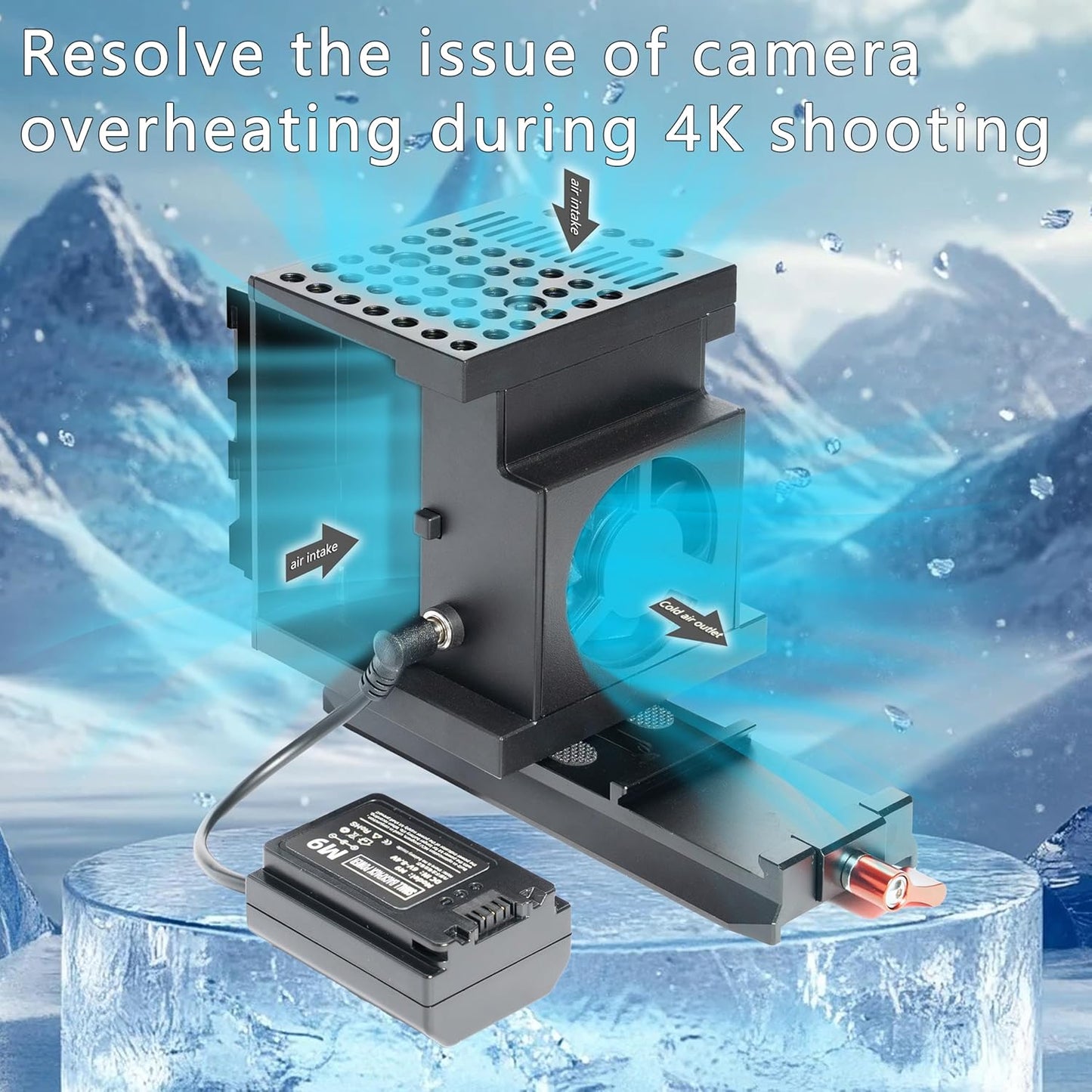 Camera Expansion cage Modular Camera Cooling Fan Cage Expansion Kit for DSLR Cooling/Mirrorless Accessories Installation
