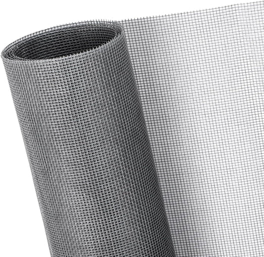 48"x102" Window Screen Mesh, Fiberglass Window Screen, Screen Door Mesh, Windows Screens and Screen Door Replacement, Patio Screen Mesh- Gray