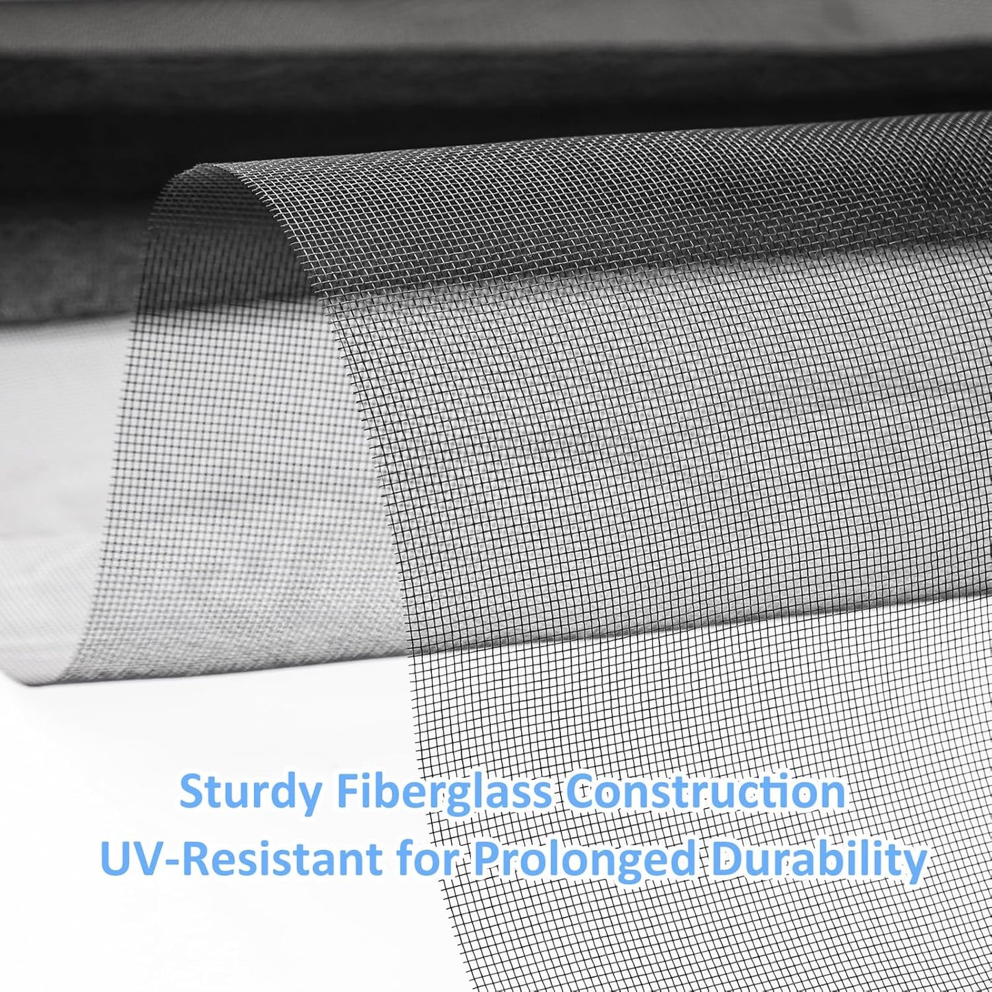 48"x102" Window Screen Mesh, Fiberglass Window Screen, Screen Door Mesh, Windows Screens and Screen Door Replacement, Patio Screen Mesh- Black