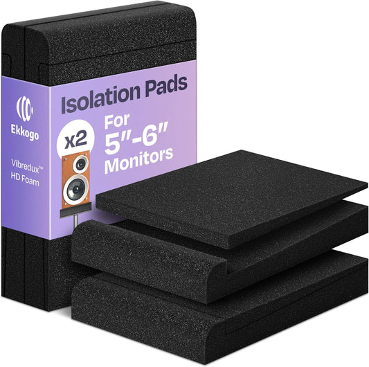 Studio Monitor Isolation Pads Premium Acoustic Foam Elevates Audio Ideal for 5 Inch Speakers Enhanced with Vibredux HD Foam for Superior Isolation